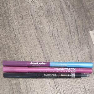 Set Of 3 Random Eye Pencils — Purple, Pink, Teal, Black